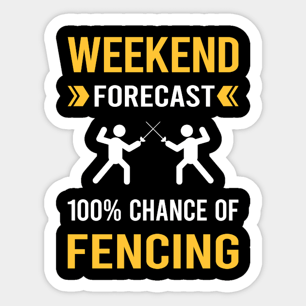 Weekend Forecast Fencing Fencer Sticker by Good Day